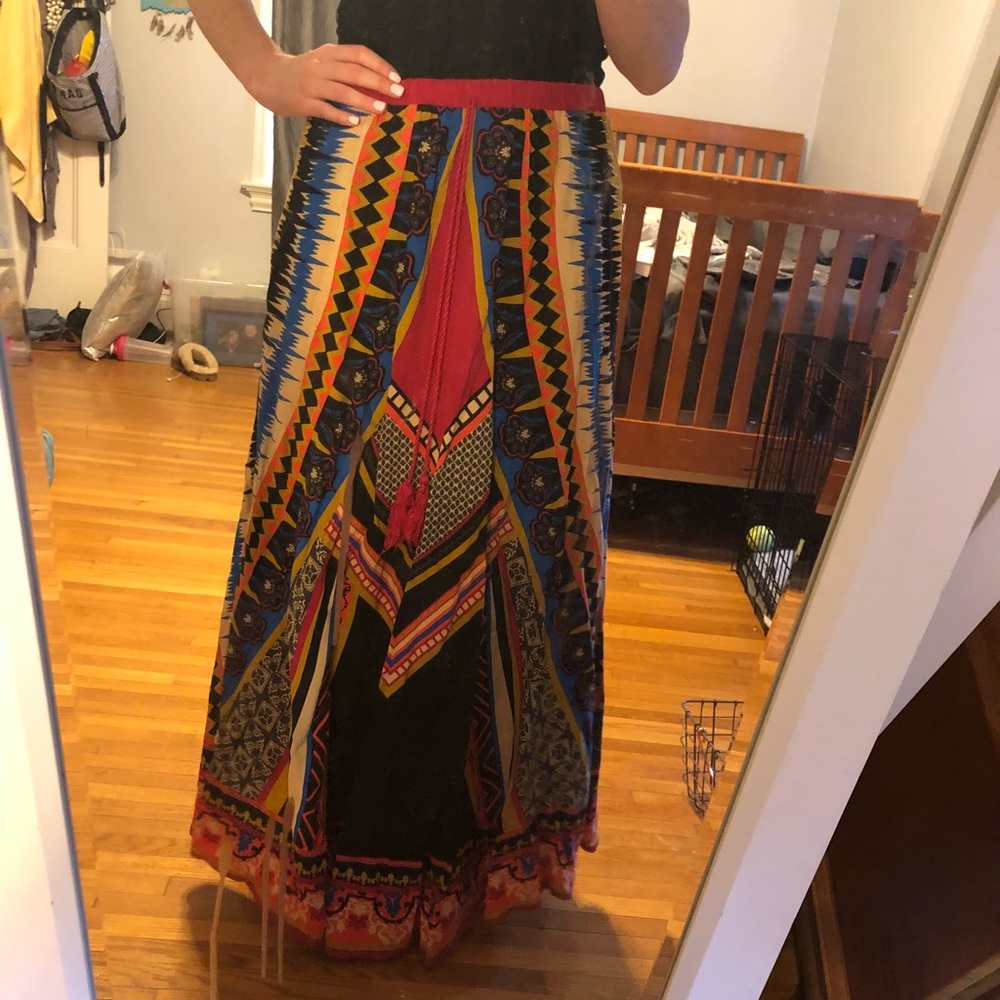 Print maxi skirt